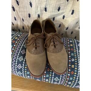 Bass Brown Suede Saddle Oxford Shoes Size - Women's 8